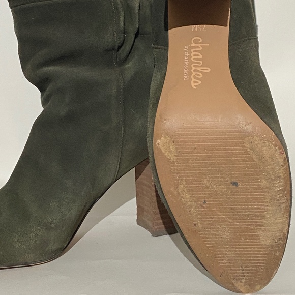 Charles by Charles David Barrie Olive Suede Boots - Picture 8 of 12